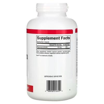 Магній цитрат Natural Factors Magnesium citrate 150 мг, 360 капсул