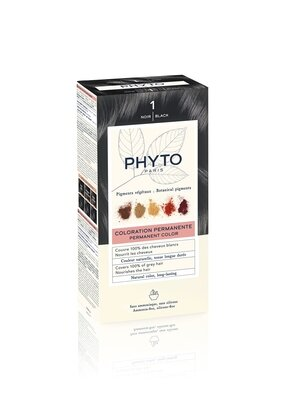 Крем-фарба Phyto Phytocolor, тон 1 чорний, 60 мл + 40 мл