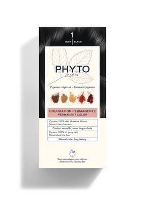 Крем-фарба Phyto Phytocolor, тон 1 чорний, 60 мл + 40 мл