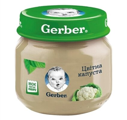 Пюре овочеве Gerber Цвітна капуста, 80 г