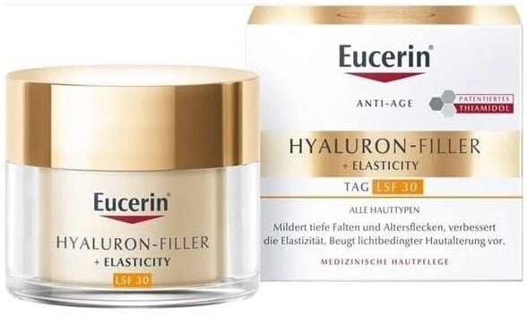 Крем для обличчя Eucerin Hyaluron Filler + Elasticity SPF30 денний антивіковий для підвищення пружності шкіри (83568), 50 мл