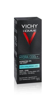 Гель для обличчя та контуру очей Vichy Homme Hydra Cool+ зволожуючий з охолоджуючим ефектом, 50 мл