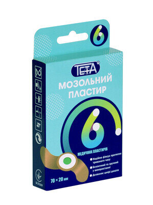 Пластир мозольний Teta 20 мм х 70 мм, 6 штук