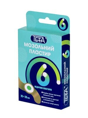 Пластир мозольний Teta 20 мм х 70 мм, 6 штук
