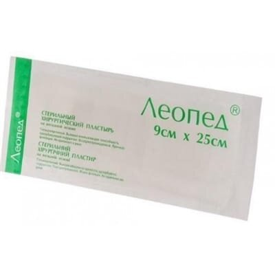 Пластир медичний Леопед 9 см х 25 см стерильний, 1 штука