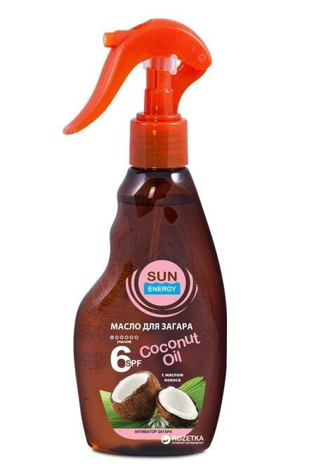Олія для засмаги Sun Energy Coconut oil, 200 мл