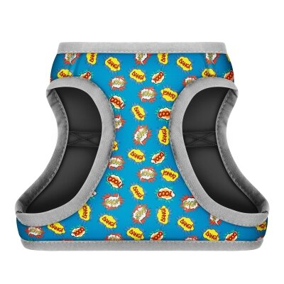 Шлея для собак Collar WauDog 2901 Clothes c QR паспортом, малюнок "ВАУ", розмір XS2, обхват грудей 28-31 см, обхват шиї 20-22 см