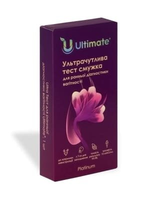 Тест-смужка Ultimate Ultra для визначення вагітності ультрачутлива, 1 штука