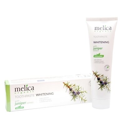 Зубна паста Melica Organic Whitening c екстрактом ялівцю, 100 мл