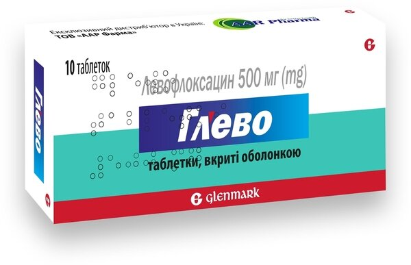 Глево таблетки, в/о по 500 мг №10 (5х2)