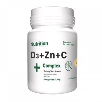 Вітамінно-мінеральний комплекс AB PRO EntherMeal D3+Zinc+С Complex+, 60 капсул