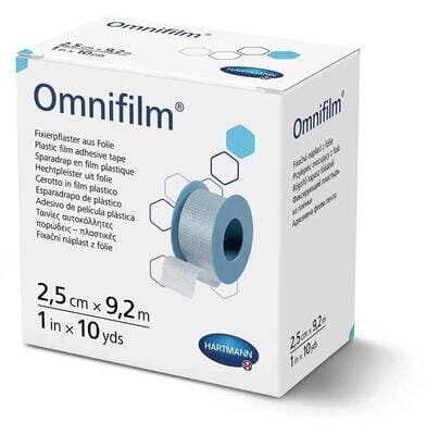Пластир медичний Omnifilm фіксуючий з прозорої плівки, 2,5 см х 9,2 м