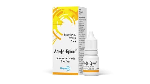 Альфа-бріон краплі оч., р-н 2 мг/мл по 5 мл у флак.
