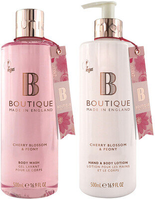 Набір для тіла Boutique Cherry Blossom & Peony Duo (Гель для душу 500 мл + Лосьйон для тіла 500 мл)