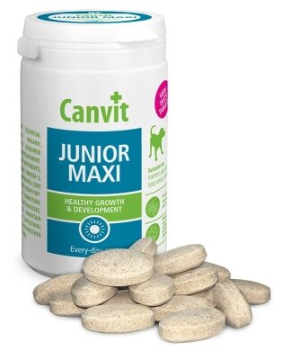 Вітаміни для собак Canvit Junior Maxi, 230 г