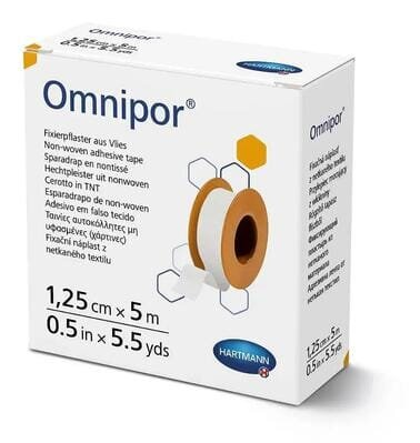 Пластир медичний Omnipor фіксуючий на нетканій основі, 1,25 см х 5 м
