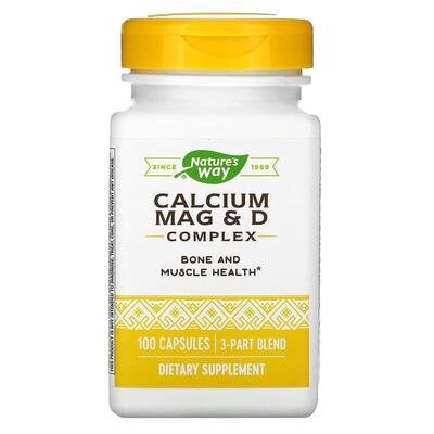 Кальцій Магній & Вітамін D Nature's Way Calcium Mag & D Complex, 100 капсул