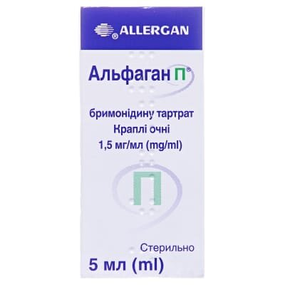 Альфаган П краплі оч. 1.5 мг/мл по 5 мл у флак.-крап.