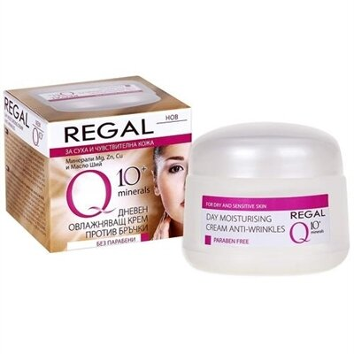 Крем для обличчя Regal Q10+ Minerals денний зволожуючий проти зморшок для сухої та чутливої шкіри, 50 мл