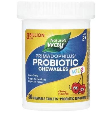 Пробіотик для дітей Nature's Way Primadophilus Kids вишня, 30 таблеток