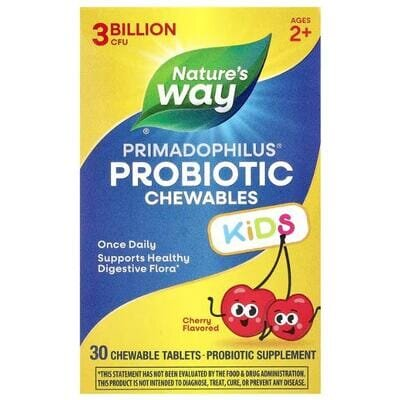Пробіотик для дітей Nature's Way Primadophilus Kids вишня, 30 таблеток