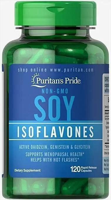 Ізофлавони сої Puritan's Pride Soy Isoflavones 750 мг, 120 капсул швидкого вивільнення