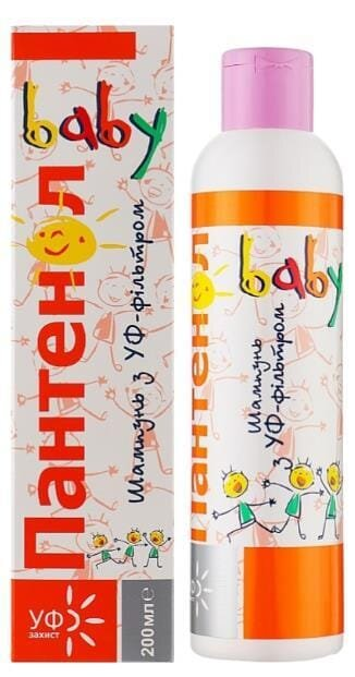 Шампунь Пантенол Baby Фармаком з УФ-фільтром, 200 мл
