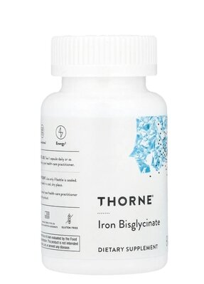 Залізо Бісгліцинат 25 мг Thorne Research Iron Bisglycinate капсули №60