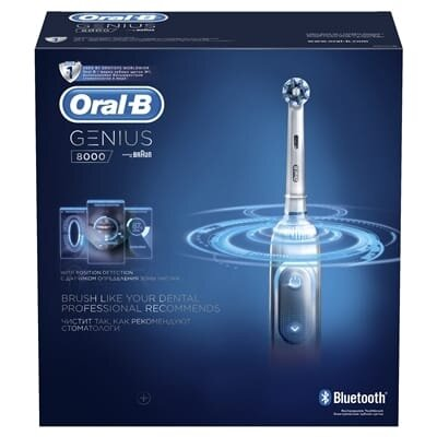 Електрична зубна щітка Oral-B Genius 8000, біла