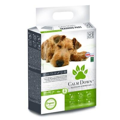 Пелюшки одноразові M-Pets Calm Down Travelling & Home для подорожей із заспокійливим атрактантом, розмір 90х60 см, 10 штук