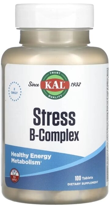 Стрес B-комплекс KAL Stress B Complex, 100 таблеток