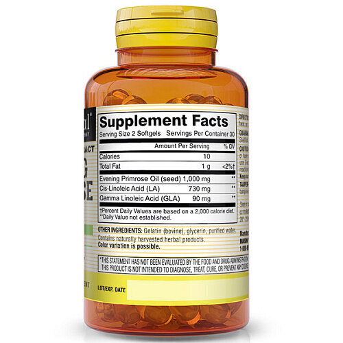 Примули вечірньої олія Mason Natural Evening Primrose Oil, 60 гелевих капсул