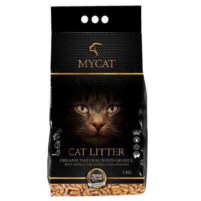 Наповнювач для котячого туалету Mycat деревний, 3 кг