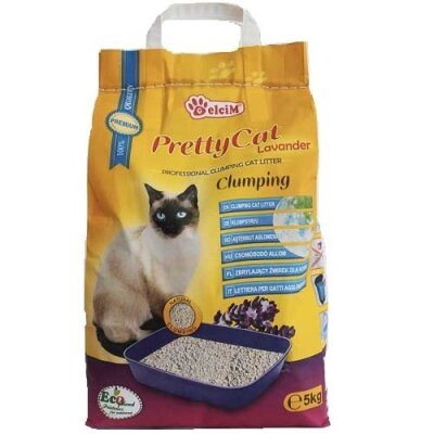 Наповнювач для котячого туалету Pretty Cat Lavander бентонітовий комкуючий, з ароматом лаванди, 5 кг
