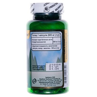 Котячий кіготь Healthyway Production капсули №60
