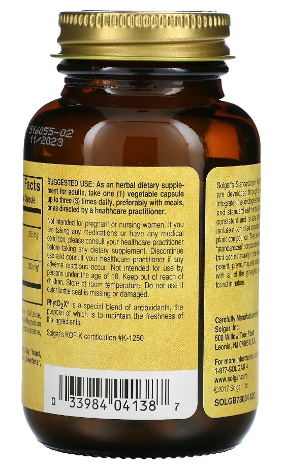 Корейського женьшеню екстракт Solgar Korean Ginseng Root Extract вег. капсули №60