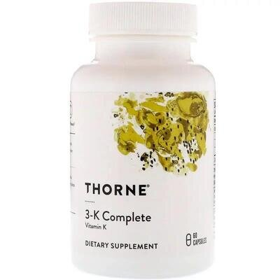 Вітамін К Thorne Research Vitamin K (3-K Complete), 60 капсул