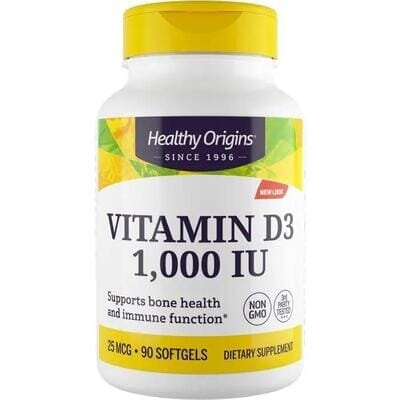 Вітамін Д3 Healthy Origins Vitamin D3 1000 МО, 90 капсул