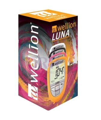 Набір Wellion Luna trio для тестування рівня глюкози, холестерину та сечової кислоти в крові чорний, ммоль/л