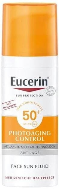 Флюїд сонцезахисний для обличчя Eucerin Sun SPF50+ Photoaging Control антивіковий (87934), 50 мл