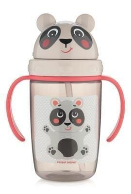 Кружка Canpol babies Hello Little з силіконовою трубочкою, бежева, 56/500_bei, 400 мл