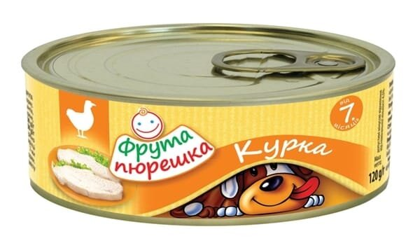 Пюре м'ясне Фрута Пюрешка Курка, 120 г