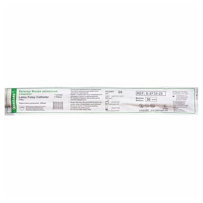 Катетер урологічний Medicare Latex Foley Catheter 2-Way тип Фолея латексний 26 Fr, 2-ходовий, 1 штука