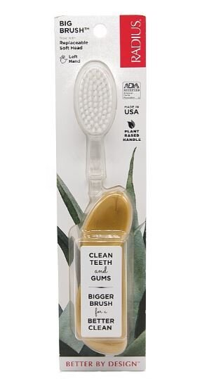Зубна щітка Radius Big Brush Original Left hand для лівші, м'яка щетина, золотиста