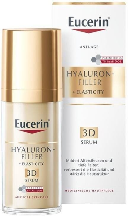 Сироватка для обличчя Eucerin Hyaluron Filler + Elasticity 3D потрійна антивікова (83566), 30 мл