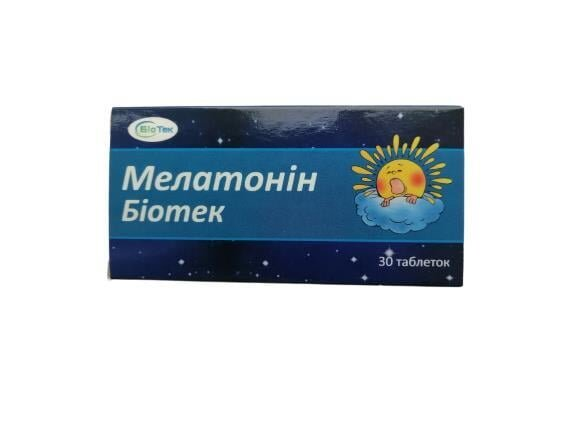 Мелатонін Біотек 3 мг таблетки №30 (10х3)