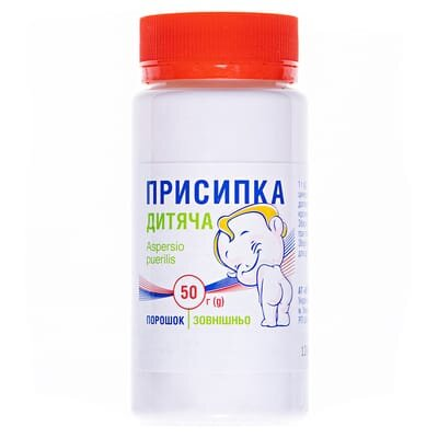 Присипка дитяча порошок по 50 г у бан. пласт.