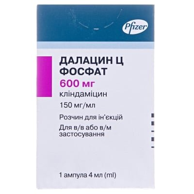 Далацин Ц фосфат розчин д/ін. 150 мг/мл по 4 мл №1 в амп.