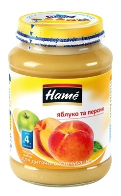 Пюре фруктове Hame Яблуко і персик, 190 г