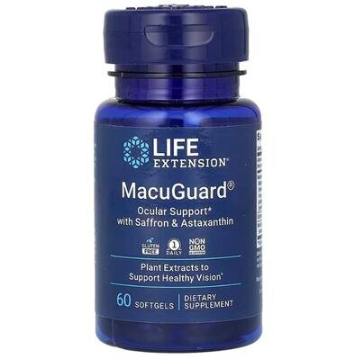 Комплекс здоров'я очей Life Extension MacuGuard Ocular Support with Astaxanthin, 60 капсул